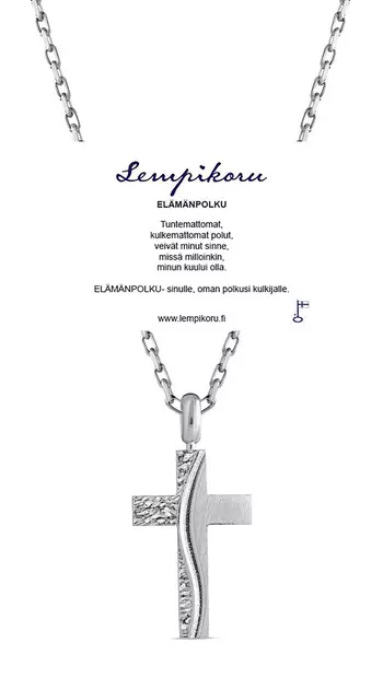 Lempikoru Elämänpolku -risti pieni - Hopeakaulakorut - 3910000450 - 2