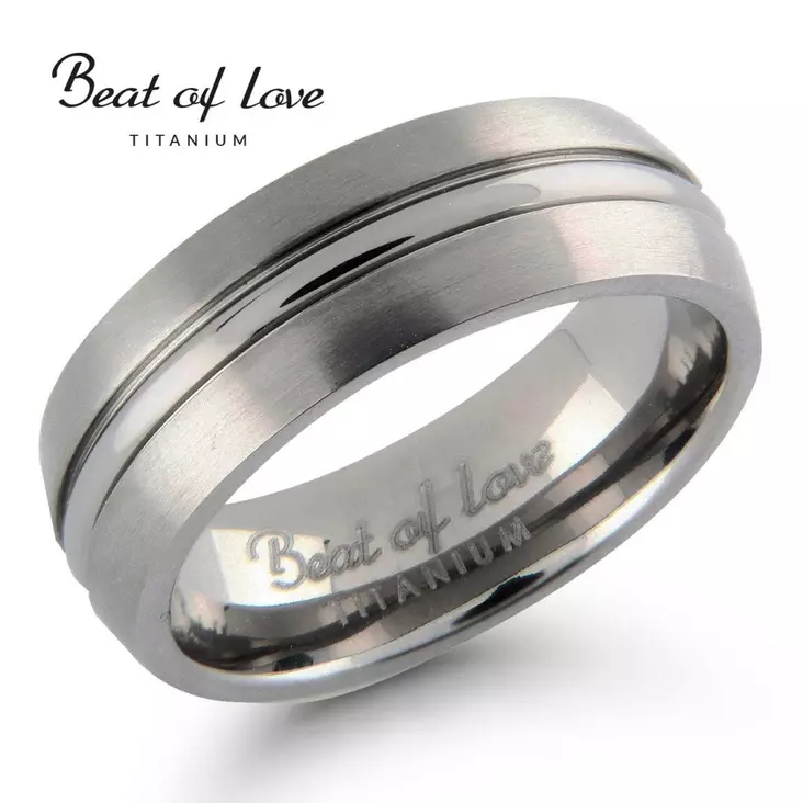 Beat of Love - Titaanisormus - Miesten sormukset - TI-001-7MM-150 - 1