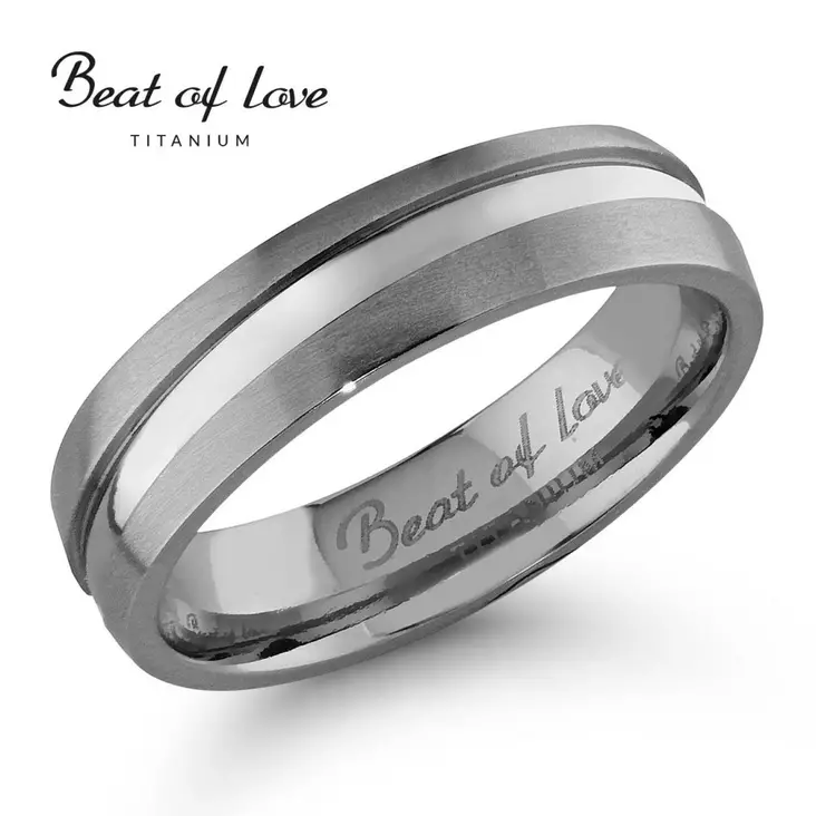 Beat of Love - Titaanisormus - Titaanisormukset - TI-905-5MM-150 - 1