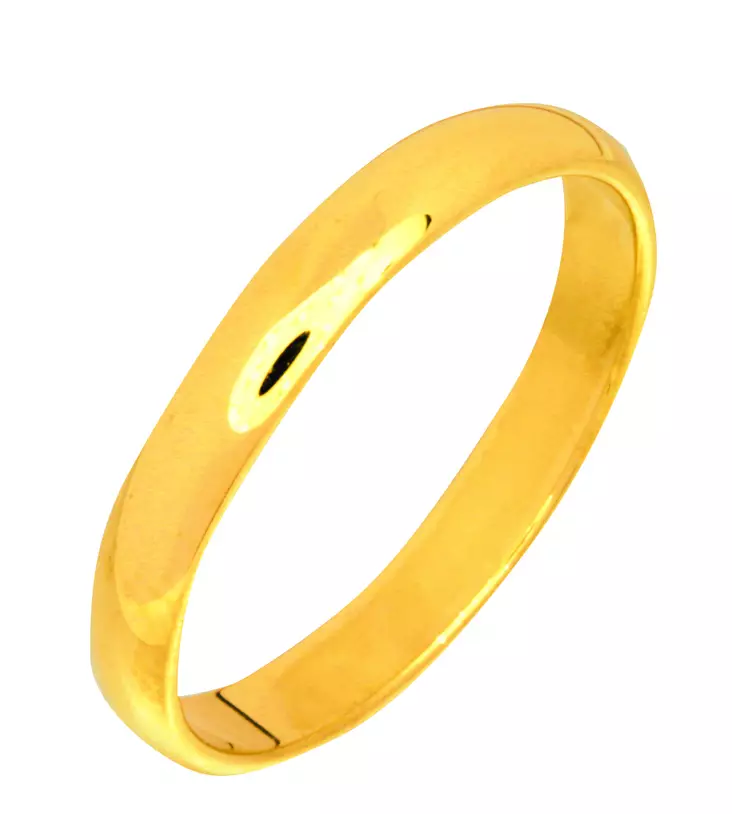 Keltakultainen kihlasormus 3mm - Kultasormukset - 3533-150 - 1