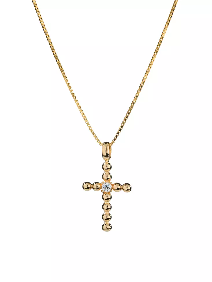 Lempikoru Helmikki-risti kullattu kirkas - Hopeakaulakorut - 5908701450 - 1