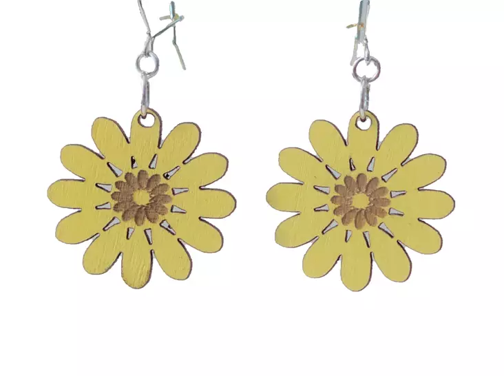 Lempikoru Kukkanen puukorvakorut - Nahka- ja puukorvakorut - 6407508000 - 1