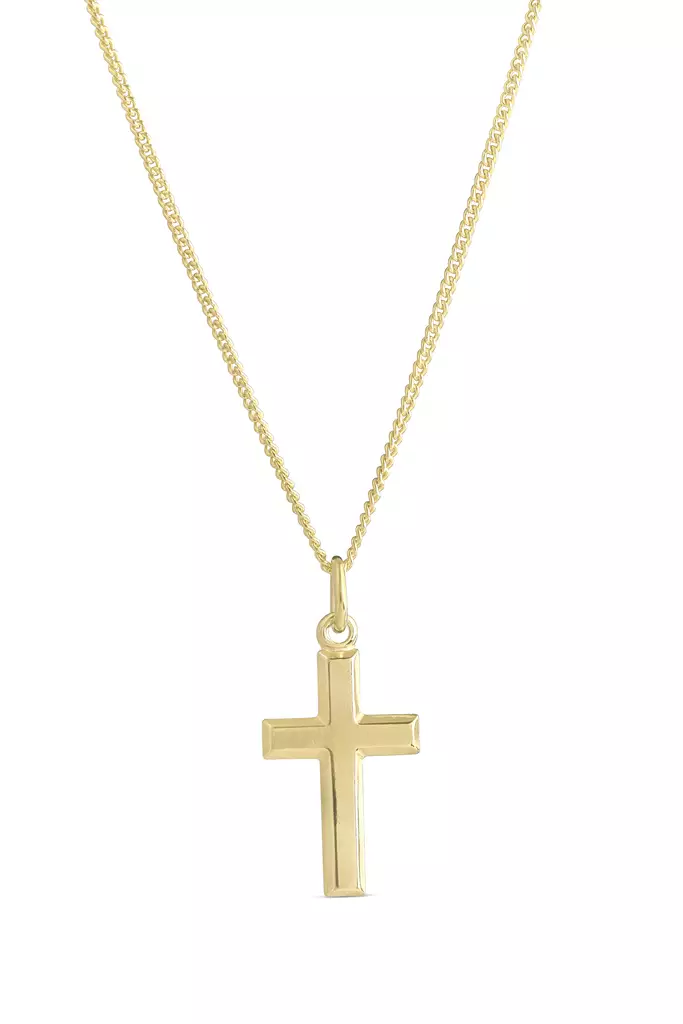 Risti viistoreuna kullattu - Hopeakaulakorut - 5256651500 - 1