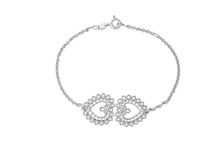 Lempikoru - Pitsisydän rannekoru - Hopearannekorut - 3531200190 - 1