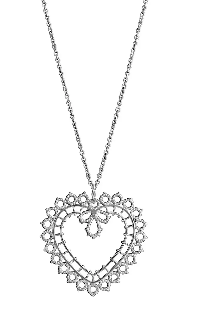 Lempikoru - Pitsisydän riipus keskik. - Hopeakaulakorut - 3231100500 - 1