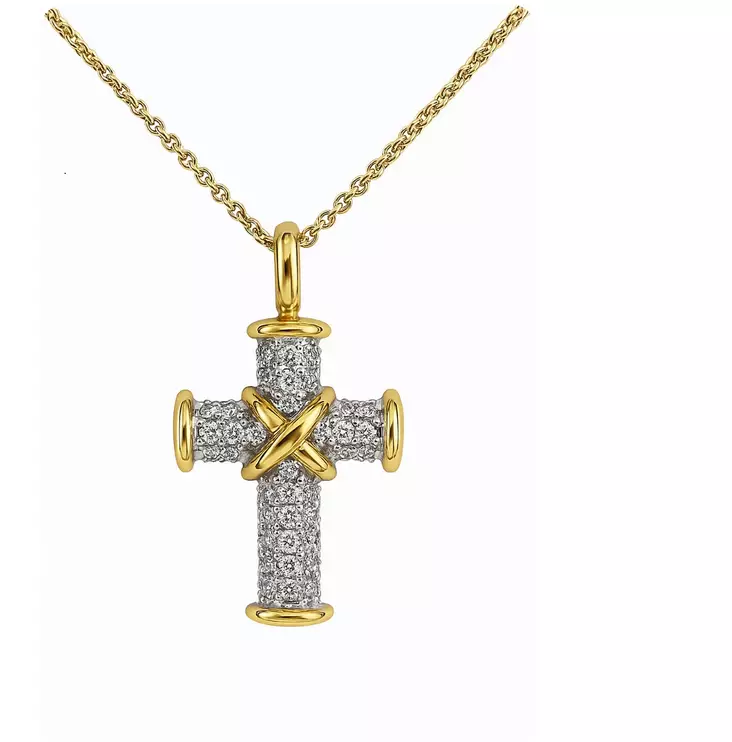 Timanttiristi riipus 18 K - Timanttikorut - TRPK01 - 1