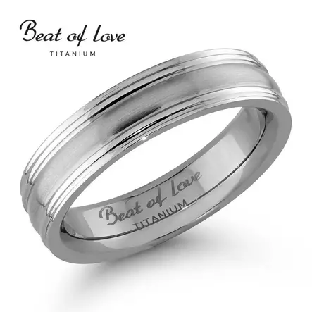 Beat of Love - Titaanisormus - Titaanisormukset - TI-102-5MM-155 - 1