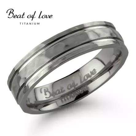 Beat of Love - Titaanisormus - Titaanisormukset - TI-415-5MM-155 - 1