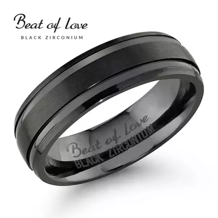 Beat of Love - Zirkoniumsormus - Titaanisormukset - BZ-155-6MM-155 - 1