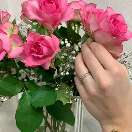 Top Gold keltakultainen timanttisormus 5 x 0,01ct W/SI - Timantti- ja vihkisormukset - 3604-15 - 4