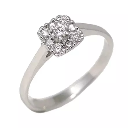 Top Gold valkokultainen timanttisormus 4 x 0,015 + 0,05ct W/SI - Timantti- ja vihkisormukset - 3625.1-15 - 1