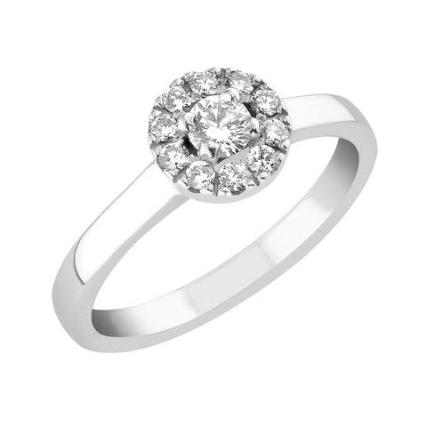 Ailio Halo1B timanttisormus 0,31ct W/VS - Timantti- ja vihkisormukset - HALO1B-155 - 1