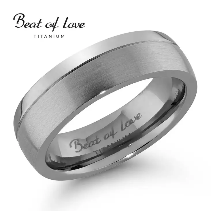 Beat of Love - Titaanisormus - Titaanisormukset - TI-069-6MM-155 - 1