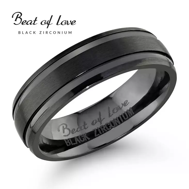 Beat of Love - Zirkoniumsormus - Titaanisormukset - BZ-155-6MM-155 - 1