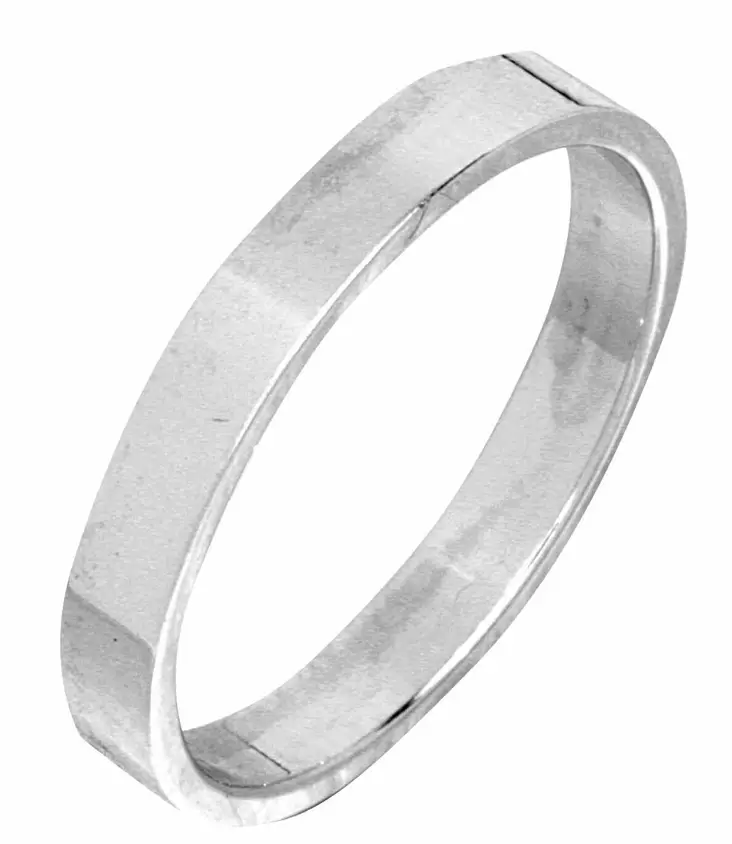 Top Gold valkokultainen kihlasormus 3mm - Kultasormukset - 3523-155 - 1