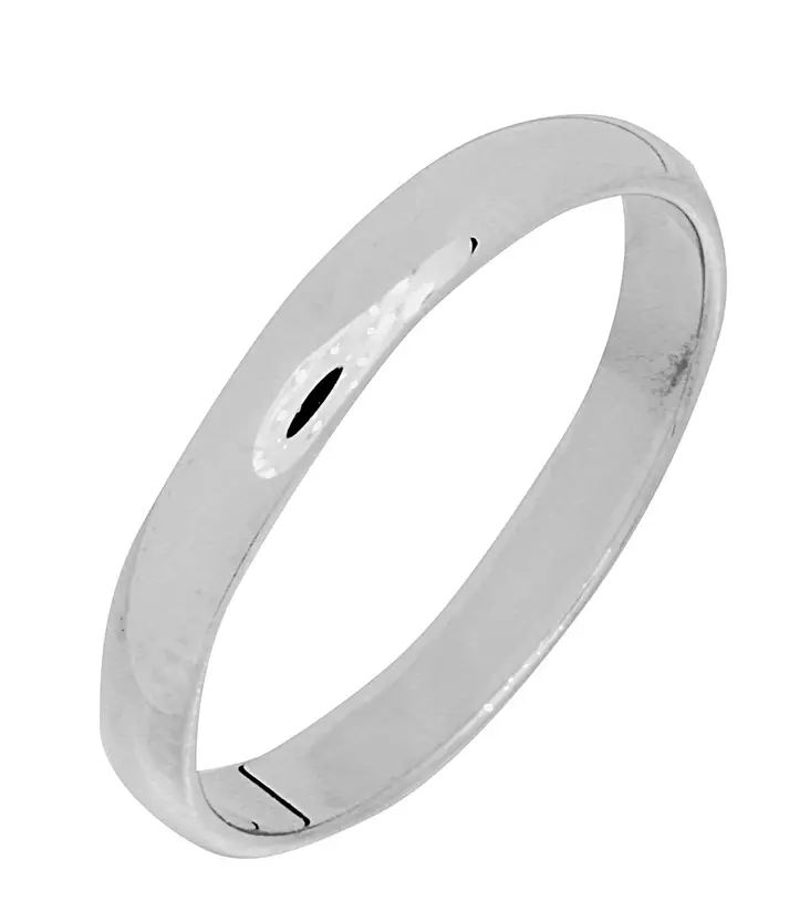 Valkokultainen kihlasormus 3mm - Kultasormukset - 3513-155 - 1