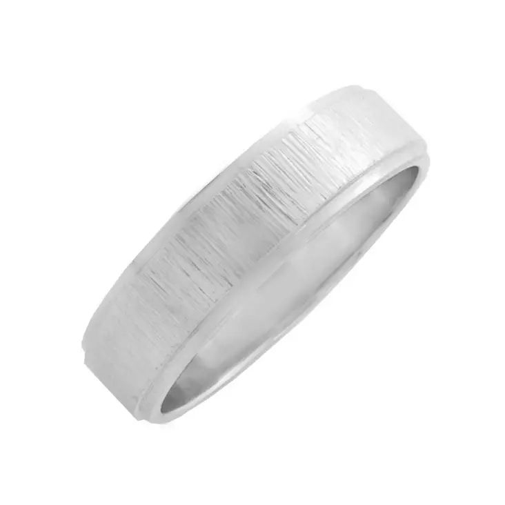 Ailio 1101B 5mm valkokultaso. reunoilla - Kultasormukset - 1101B-16 - 1