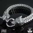 NVJ Steel Wolf head-rannekoru - Miesten rannekorut - NVJRA007 - 1
