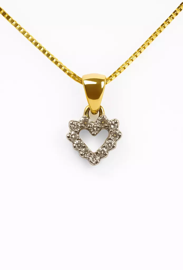 Timanttisydän riipus 18 K - Timanttikorut - TR18KSKK - 1