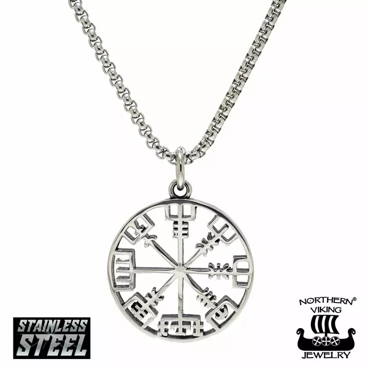 NVJ Viikinkikompassi Vegvisir 60cm - Miesten kaulakorut - NVJRS079_60cm - 1