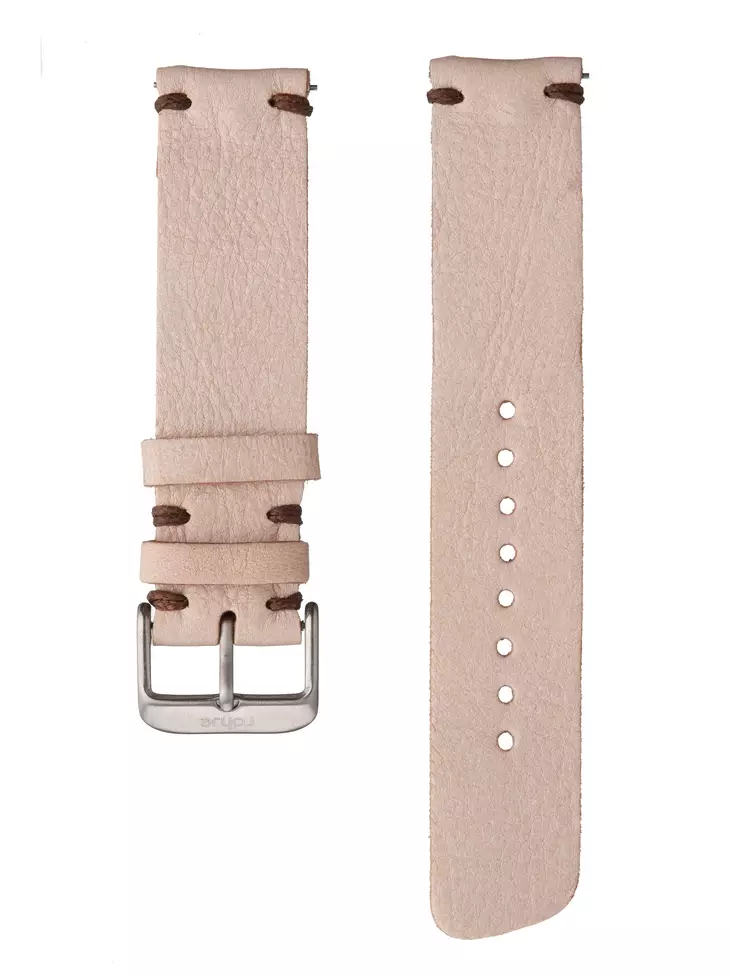 Rohje - Poronnahkaranneke luonnollinen - Rohje miesten rannekellot - N20mm - 1