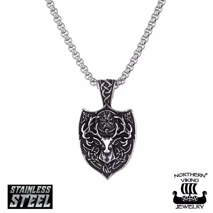 NVJ Vegvisir Shield - Kaulakoru 55cm - Miesten kaulakorut - NVJRS114_55cm - 1