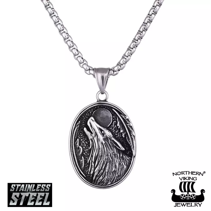 NVJ Wolf & Moon - Kaulakoru - Miesten kaulakorut - NVJRS119_60cm - 1