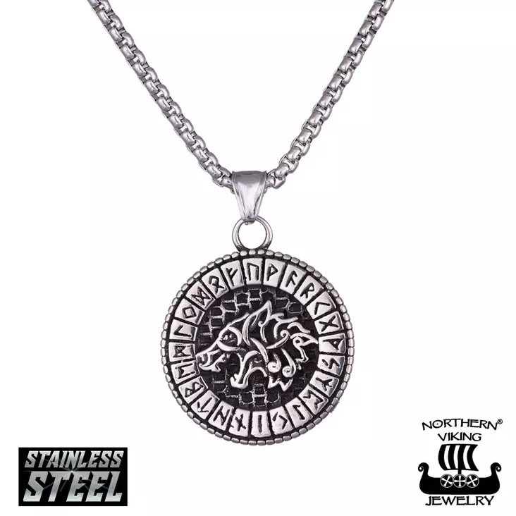 NVJ Fenrir Rune - Kaulakoru 55cm - Miesten kaulakorut - NVJRS125_55cm - 1