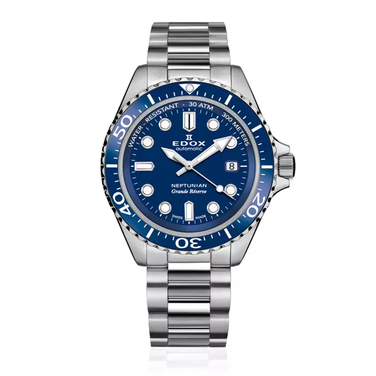 Edox Neptunian Date Automatic - Edox miesten rannekellot - 80801-3BUM-BUIN - 1