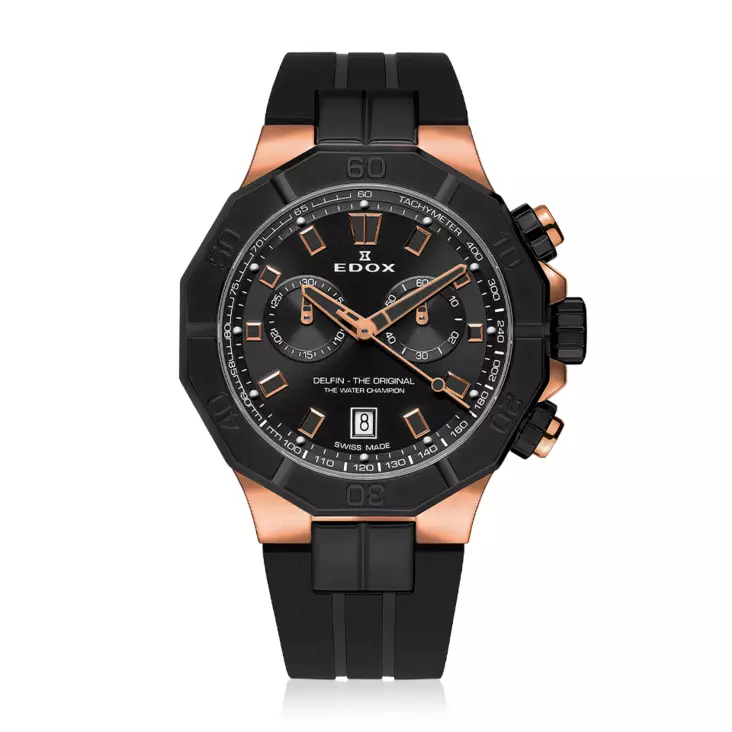 Edox Delfin Chronograph - Edox miesten rannekellot - 10113-37RNCA-NIR - 1