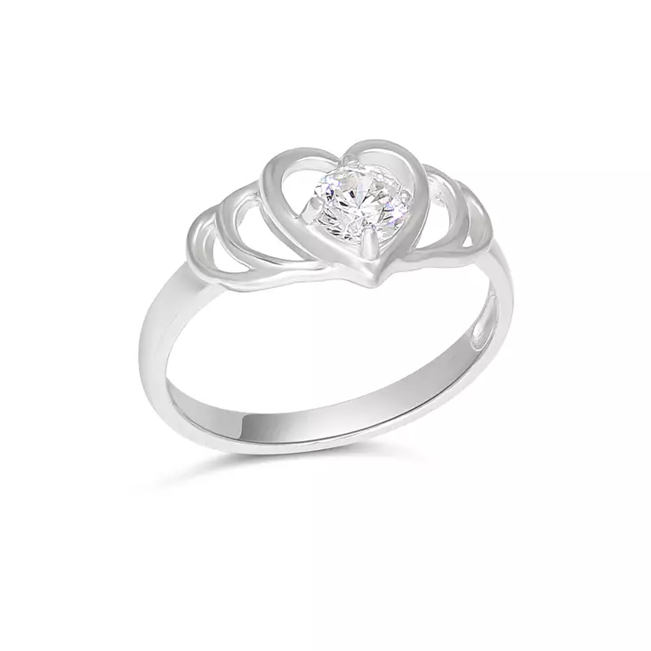 Kastesormus sydämen muotoinen - Kastekorut - SBR-1292Z - 1